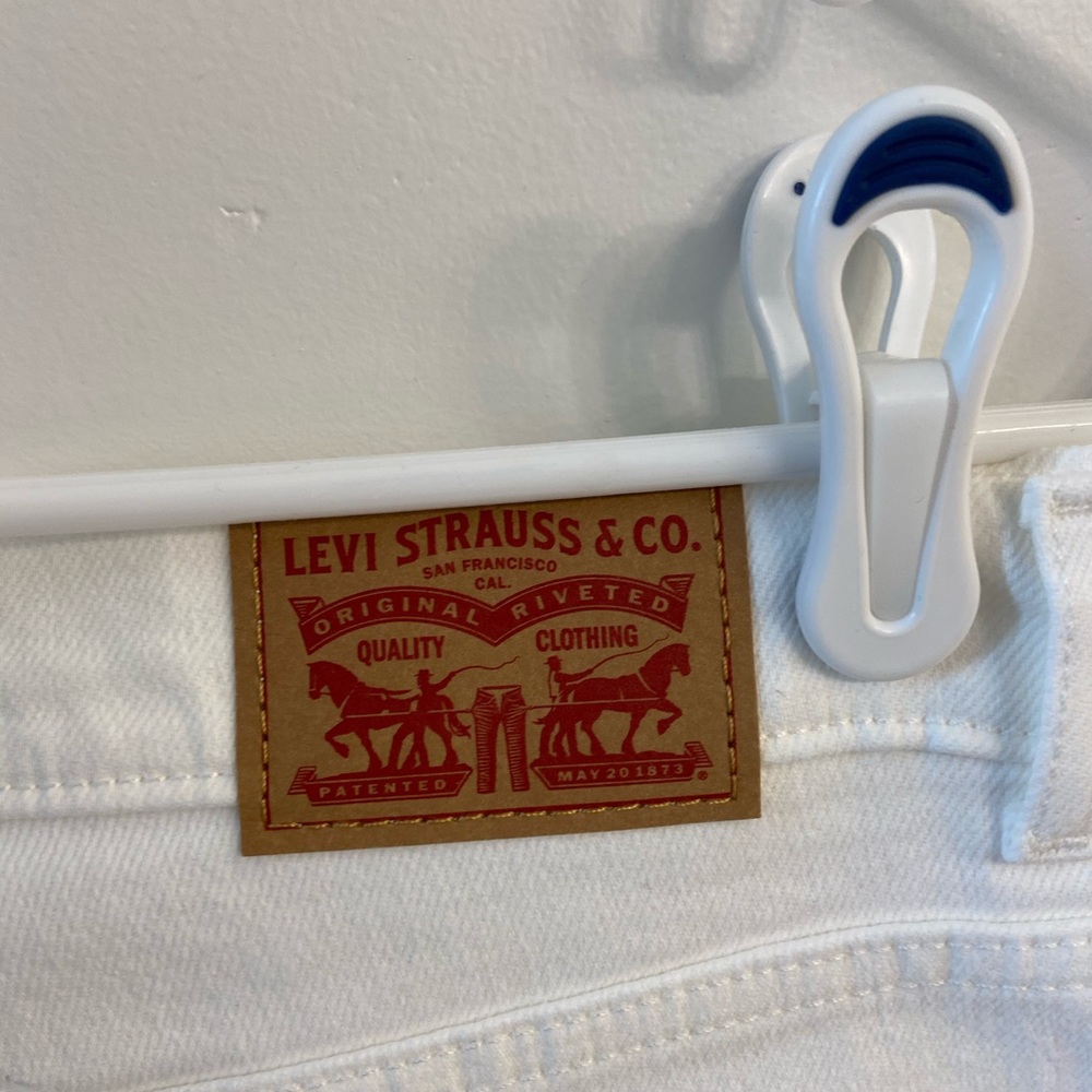 White Levi Bermuda Shorts